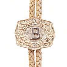 Atrevidu's Country Personalized Tie Necklace Initial Name - 金金屬焦糖 - 查看 3