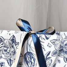 1 Stück/5 Stück/10 Stück Blumen Geschenktüten mit Schleifen - Multifunktionale Papiertaschen, geeignet für Hochzeiten, Valentinstag, Geburtstage usw. - perfekt für Feiertage und Einkaufen