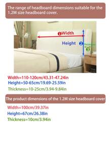 1 pieza Funda de cabecera de cama de jacquard, protector de cabecera de dormitorio suave, antiensuciamiento y elástico, apto para todas las estaciones