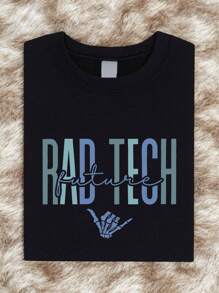 Future X-Ray Shirt, X-Ray T-Shirt, Future Radiology Tee, Student Graduation Tee, X-Ray Graduation Gifts Shirt, Xray Technologist T-Shirt IT-876 - 黑色 - 查看 1