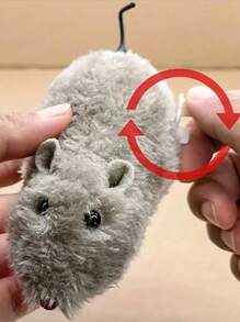 2 pezzi Giocattolo in peluche a carica a molla, topi finti realistici che possono correre, colori casuali, adatti per amanti di gatti e mamme di gatti & amanti di cani e mamme di cani, regalo per amanti di cani/gatti e mamme di cani/gatti che amano gli animali domestici