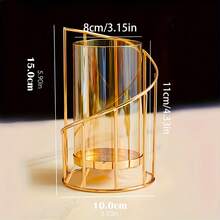 1pc European Style Iron Art Romantic Luxury Artificial Flower Decor Vase Candle Holder