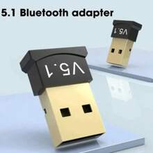 Adaptador USB Bluetooth 5.1 Transmisor Receptor Bluetooth V5.3 Dongle Bluetooth inalámbrico USB para PC Portátil Computadora - Bluetooth 5.1 - Ver 1