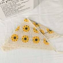 Blume Muster Boho Stil Kopftuch, geeignet für Urlaubsmode, Haaraccessoires Kopfband Herbst Winter Stirnbänder für Frauen Haarband