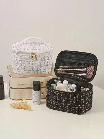 2 sztuki Duża pojemność damska kosmetyczka przenośna, organizer do makijażu do pielęgnacji skóry, kosmetyczka podróżna, idealny prezent dla żony, rodziny, duża pojemność, nowa podręczna kosmetyczka, torba podróżna, walentynki, Boże Narodzenie, prezent dla kobiet, boho klimat, podróż, wakacje, plaża, lato