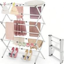 Un séchoir à linge sans installation en une seconde, sur pied, pour balcon, séchage de couettes, refroidissement domestique, séchoir à linge télescopique, pliable, épais, simple, pour chambre à coucher