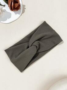 1 件女士纯色时尚休闲精致交叉弹性头带，适合日常通勤、户外运动、服装搭配，舒适、柔软、时尚的发带，送给好朋友的好礼物