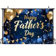1 Happy Father's Day Background - I Love Dad Flash Photography Background, Suitable For Father's Day Party Decoration, Family Photo Booth, Thank You Dad Holiday Shirt Tie Hat Theme, Polyester Material, Multi-Purpose, Father's Day Gift