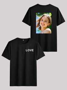 Personalisiertes T-Shirt, lässiger Boyfriend-Stil Herrenfashion T-Shirt, personalisierter Textdesign T-Shirt - fügen Sie Ihren eigenen Text/Ihr Design hinzu, Sport Boyfriend-Stil Herrenmode, bequem, lässig, einfach und modisch, ideales Geschenk für Freund, Familie, Freunde, Feiertage