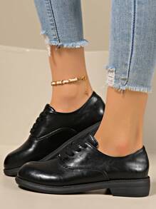 Women's Lace-Up Oxford Vintage Leather Shoes