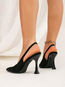 Women's Fashion Versatile Pointed Toe High Heel Sandals With Ankle Strap