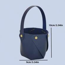 2pcs/6pcs PU Leather Wedding Accessory Handbag, Reusable Wedding Candy Gift Bag, Detachable & Combinable, Multiple Colors Available