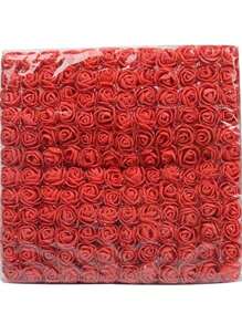 144pcs Artificial Mini Rose Mixed Color Paper Flowers, Handmade Small Flowers Crafts, Micro Flowers For Wedding Bouquet, Papercraft, DIY Scrapbooking Decor With Stems