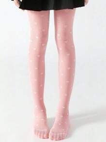 Women/Kids' 3D Heart & Floral Print Leggings/Knee High Socks - Multicolor - View 32