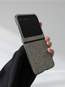 Sequined Phone Case With Plush Lining, Compatible With Samsung Z Flip3, Z Flip4, Z Flip5, Z Flip6, Z And Razr40, Razr50, Razr60 Ultra Waterproof Shockproof Anti-Fall Scratch Resistant - Grey - View 3