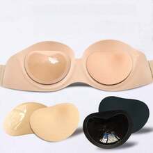 حمالة صدر لاصقة بدون حمالات للنساء بتأثير رفع وإخفاء، حمالة صدر لاصقة للفساتين الظهر مكشوف، قابلة لإعادة الاستخدام مع حمالات - متعدد الألوان - مشاهدة 3