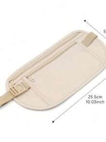 Invisible Waist Bag Sports Slim Waist Pack Outdoor Running Multifunctional Ultra-Thin Travel Waist Bag - 黑色 - 查看 9