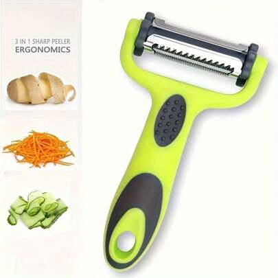 3-In-1 Fruit Peeler, Kitchen Vegetable Peeler, Potato Peeler, Vegetable Slicer, Fruit Slicer, Multi-Function Vegetable Cutter, Melon Grater, Fruit Skin Scraper, Kitchen Tools, Dorm Essentials