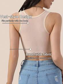 1pc Invisible Chest Binder For Cosplay & Yoga, Quick-Drying Front Closure Breathable Sports Bra For Women In Summer
