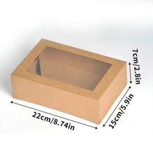 Zestaw 6 widocznych składanych pudełek prezentowych na wesela, Boże Narodzenie, Nowy Rok, festiwale, imprezy, pamiątki, pudełka do pakowania prezentów, wiele kolorów do wyboru, cukierki do pieczenia, ciastka, pączki, widoczne pudełka na ciasteczka, pudełka na cukierki, Boże Narodzenie