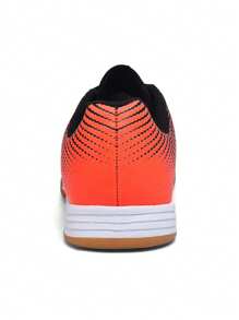 1 双儿童男孩和女孩同款高品质时尚校园室内防滑耐磨舒适儿童足球运动鞋综合训练运动鞋 - 橘色 - 查看 5