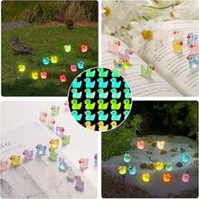10/20/30 Pieces Of Random Color Mini Resin Ducks With Glowing Function, Mini Night Light Resin Duck Crafts, Colorful Mini Ducks Night Light Figurines, Cute Handmade Decorations, Car Decorations, Birthday Gifts, Indoor Home Decor, Holiday Party Gifts, Scene Decoration Creative Back-To-School Gifts.