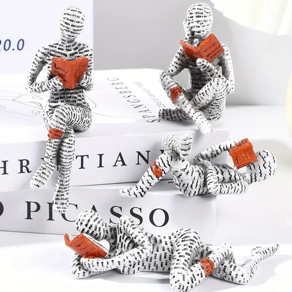 Thinker Resin Sculpture - Unique Abstract Design, Perfect Decor For Bedroom And Living Room!