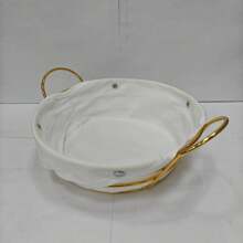 1pcs 手把鏤空水果收納籃 桌面收納家居麵包置物籃