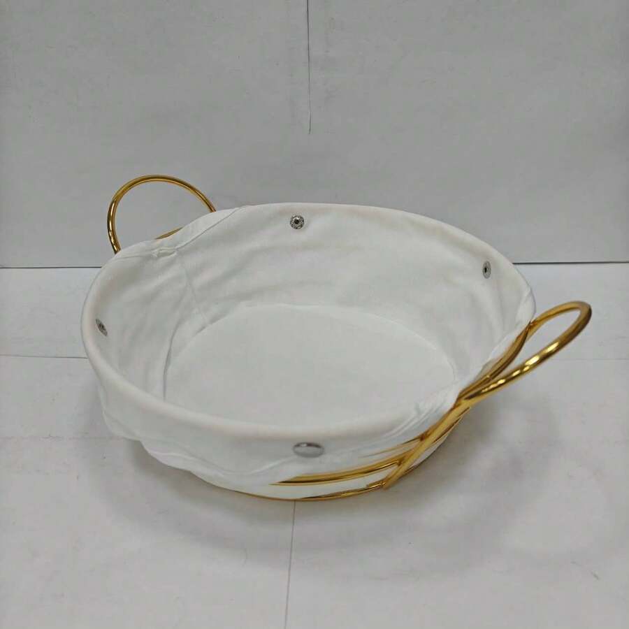 1pcs 手把鏤空水果收納籃 桌面收納家居麵包置物籃