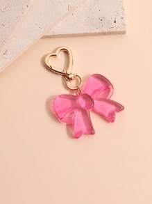 1pc Unisex Acrylic Bowknot Keychain Transparent Minimalist Pendant Bag Charm Fashion Accessory Bows Y2K Summer
