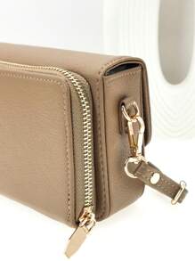 迷你女士斜挎包经典时尚 PU 鳄鱼皮多功能单肩手提包小巧宽敞适合购物约会节日礼物女士钱包钱包钱包