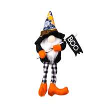 Halloween Gnome Decoration Scandinavian Nisse Gnome Plush Witch Ornament For Home Office Party - Halloween Witch Hat Holding Boo Flag Rudolph Men's - View 1