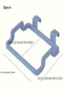 1/2 件悬挂式垃圾桶架：可重复使用的塑料袋架，适用于厨房、储藏室、车库和浴室