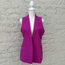 Chaleco sin mangas de mujer casual - Rosa Fucsia - Ver 1