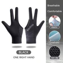 1pc Professional Snooker/Pool Sports Glove, Full Finger Billiard Glove, Thin & Soft Comfortable, High Elastic Polyester Fabric, Multiple Colors, Unisex