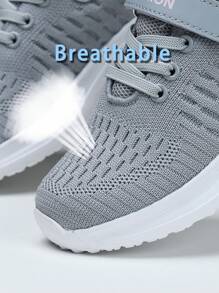 A Pair Four Seasons Shoes Kids Sports Shoes Boy Children's Sports Shoes Breathable Mesh Boys' Shoes Solid Color Fashionable And Versatile Kid Running Shoes, Lightweight And Comfortable Boys' Casual Shoes Mesh Boy Light Sneakers Young Boy Shoes Boys Hook And Loop Fastener Kids Runners