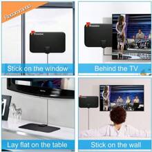 4K 1080P Digital TV Antenne mit hoher Auflösung, Keine Installation erforderlich, für Wohnzimmer und Schlafzimmer, kostenloser ATSC Digital TV Empfänger, dünne HDTV Antenne für den Heimgebrauch