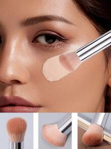 1pc Soft & Fashionable Concealer Makeup Brush, Delicate Powder Blending For Beginners, Round Head Blush Brush, Portable Face Makeup Brush