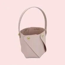 2pcs/6pcs PU Leather Wedding Accessory Handbag, Reusable Wedding Candy Gift Bag, Detachable & Combinable, Multiple Colors Available