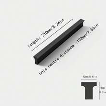 Fanruier 3PCS Modern Simple Handle Cabinet Door Handle European Light Luxury Cabinet Door Handle - Black - View 9
