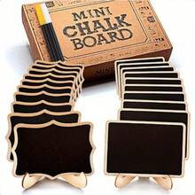 Mini Chalkboard Signs 20 Pack Framed Small Chalk Board Food Labels With Easel Stand For Party Buffet Or Wedding Celebration Wooden Blackboard As Place Cards For Table Setting Or Numbers - Như hình ảnh - Xem 1