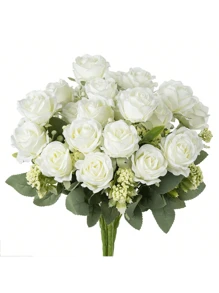 1PC/3PCS 人造花-玫瑰、丝绸玫瑰、假植物、母亲节礼物、毕业季礼物家居、餐厅、客厅、户外花园装饰、插花艺术、摄影道具、秋季、春季、花瓶、花墙、花环、新娘花束、婚礼装饰、DIY 花环材料、生日派对装饰材料、家居装饰配件、情人节。