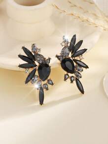 1 Pair Bohemian Oversized Rhinestone Luxury Exquisite Versatile Earrings - Multicolor - View 3