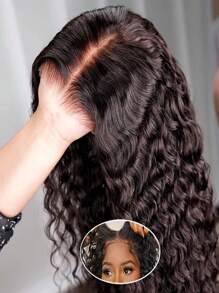 bling hair Perruques naturelles sans colle Wear and Go, pré-épilées, pré-coupées, 6x4, 9x6, 5x5, avec fermeture en dentelle pour femmes, densité de 180 %, cheveux humains, ligne de cheveux naturelle
