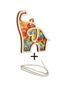 2025 Friendship Elephant Ornament With Story Card, Wooden Colorful Patterned Elephant Ornaments, Friendship Gifts For Women, Elephant Ornaments Pendant Gifts, Pendant Ornaments Suncatcher, For Best Friends And Sisters, Mother's Day, Graduation Season