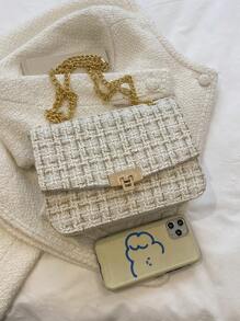Fashionable Women Flap Chain Shoulder Bag