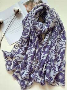 1pc Ditsy Floral Sequin Series Unique Vacation Photo Shooting Versatile Fashionable Cosplay Beach Travel Exotic Style Party Shawl, New Women Design For Spring/Summer - Multicolor - View 15