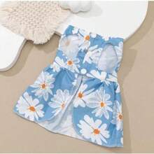 Pet Dresses, Cat And Dog Clothes, Princess Dresses, Spring And Summer Necessities, Beautiful And Cute Skirts. Suitable For Small Dog Breeds - Blue - View 3