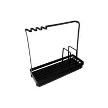 1pc Creative Kitchen Sink Countertop Sponge Holder With Drain Tray Organizer Rack Bathroom Decor Summer - Black - View 9