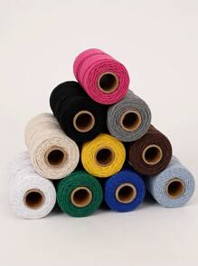 Sznurek do makramy 2 mm x 100 m, Kolorowa lina skręcana, Lina bawełniana, Przędza makramy do zawieszek ściennych, Wieszaki na rośliny, Rękodzieło, Projekty dekoracyjne DIY